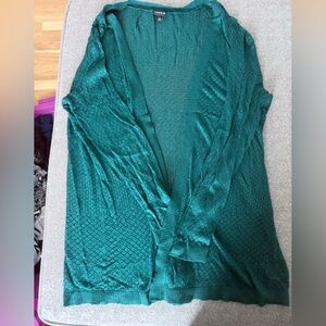 Torrid Teal Textured Cardigan